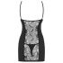 Obsessive Heartina - yömekko ja stringit (musta) - L/XL