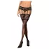 Obsessive Leticia - pitsisukat leveä pitsireuna - musta
