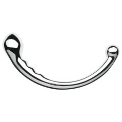 Le Wand - kaksipäinen dildō - ruostumaton teräs - hopea