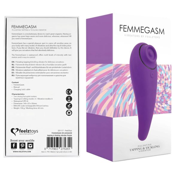 FEELZTOYS Femmegasm - ladattava 2-in-1 klitorisvibraattori (lila)
