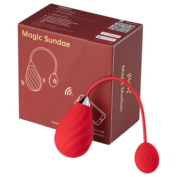 Magic Motion Sundae - vibraatiomuna - etäohjattava - ladattava - punainen