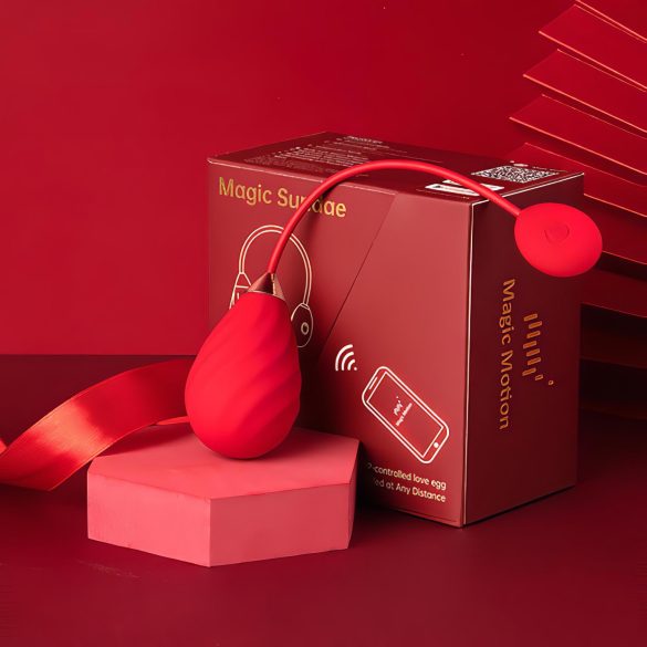 Magic Motion Sundae - vibraatiomuna - etäohjattava - ladattava - punainen