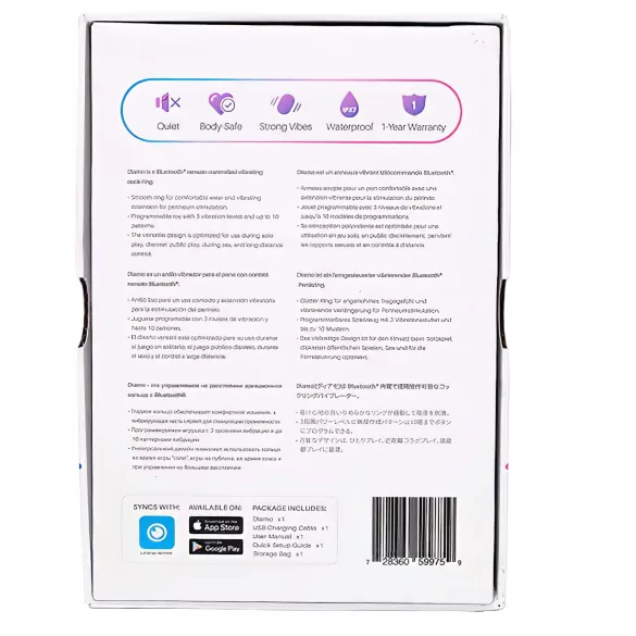 Lovense Diamo - vibraattori penisrengas - älyohjattava - musta