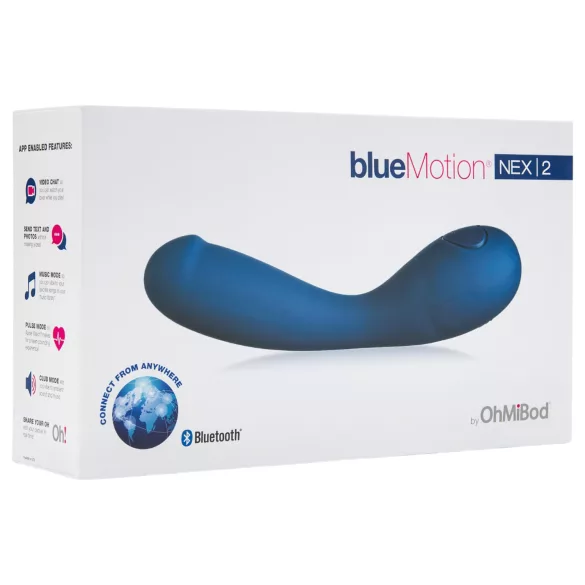 OHMIBOD Bluemotion Nex 2 - Älykäs, ladattava G-piste-vibraattori (sininen)