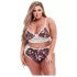 Baci Plus Size - kukkakuvioitu pitsinen rintaliivisetti - iso koko