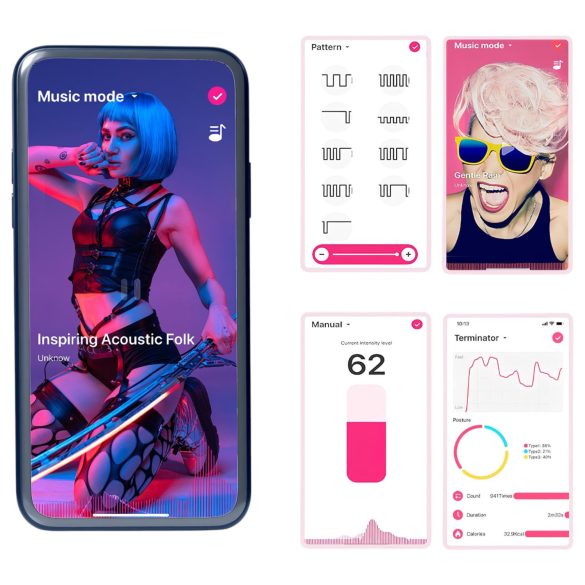 Magic Motion - parivibraattori setti - pinkki-vihreä