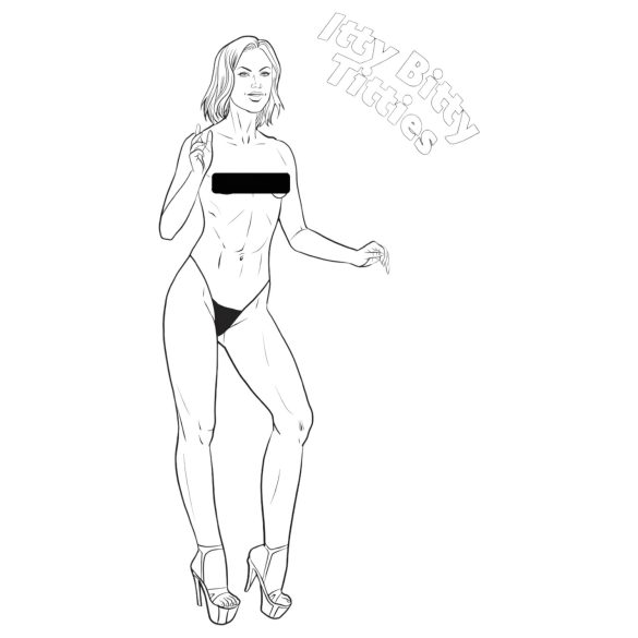 WoodRocket - Aikuisten värityskirja - rinnat-aihe - paperi